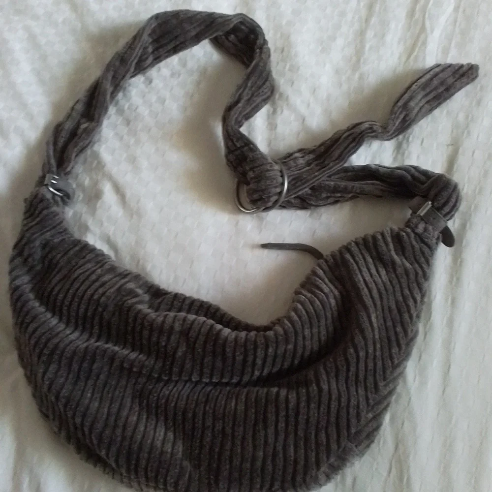Free People Carrie Cord Frosted Earth Slouchy Corduroy Sling Bag